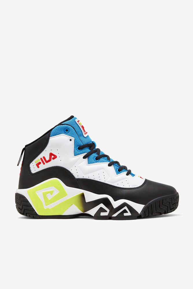 Fila Sneakers Mb Mens White/Black/Blue - India TXM-428509